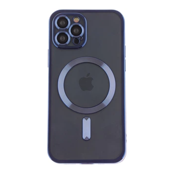 Чохол TPU Metallic Full Camera with Magsafe для iPhone 12 Pro Max Blue