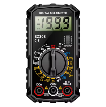 Мультиметр цифровий з продзвонкою Aneng SZ308 AC/DC опір ABS Крона 9В Black (500332)