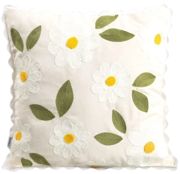 Наволочка Homla Fior з вишитими квітами 45x45 см (5906496739781)