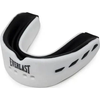 Капа боксерская Everlast EVERSHIELD DOUBLE MOUTH GUARD взрослая, Бело-черный (P00003602)