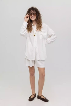 Сорочка лляна SH 001 2530251550309 L/XL Молочний
