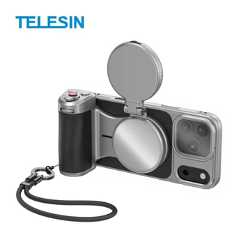 Держатель для айфона TELESIN Master Grip для iPhone 17 Pro +UV фильтр + магнитный свет