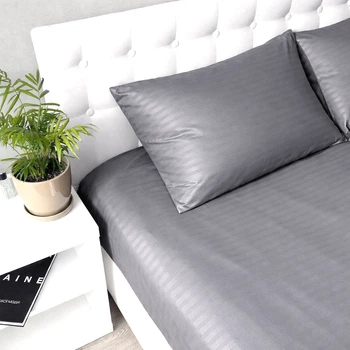 Комплект постільної білизни Emily Fiber Light Grey Stripe мікрофібра односпальний 140х205 см світло-сірий (2800005069136)
