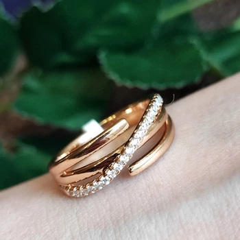 Кольцо Xuping Jewelry размеры: 17 ширина 8мм медзолото позолота 18К 8270