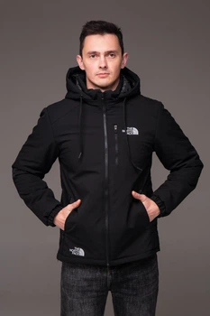Куртка чоловіча демісезонна з капюшоном 2XL чорна (5011709s4)