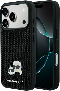 Etui Karl Lagerfeld Rhinestones Karl&Choupette Pin do Apple iPhone 17 Pro Black (3666339603335)