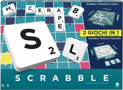 Gra planszowa Mattel Scrabble Classic 2025 HXW03 (wersja włoska) (194735239429)