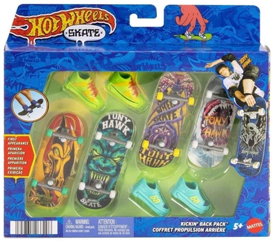 Zestaw do zabawy Hot Wheels 4 deskorolki + buty JBX59 (0194735266296)