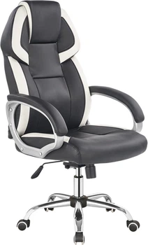 Fotel biurowy Halmar Barton Czarno-Biały (5905248115583)