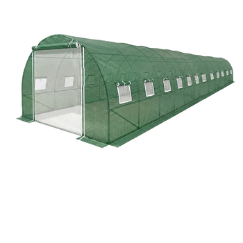 Садовая теплица парник с москитной сеткой 36 м2 12х3х2 м LEOBRO Garden Green Mosquito Door LB-G129-GRN, зеленая