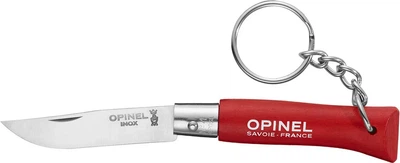 Нож-брелок складной 50 мм 57-58 HRC Viroblock Opinel No4 (002055) из нержавеющей стали Sandvik 12C27, красный