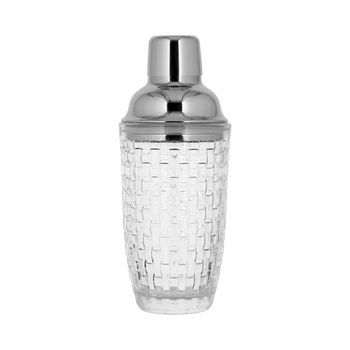 Барний шейкер Total Barware Коблер для коктейлів скляний з ситечком 350 мл прозорий (36853-Sh-C-350-g)
