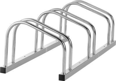 Stojak rowerowy Kadax Lemerie 3-stanowiskowy srebny (5906638309735)