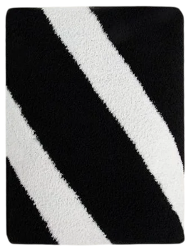 Плед Homla Kobe в чорно-білу смужку 130 x 170 см (5906496770043)