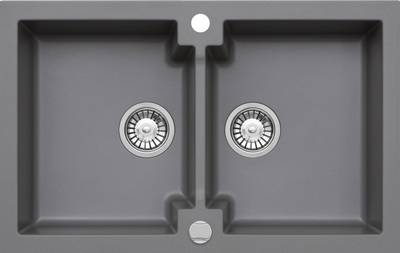 Zlew kuchenny Kernau KGS A 80 2B Grey Metallic