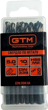 Свердло GTM HSS 5.0 мм 10 шт (EM2-050K)