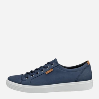 Sneakersy męskie skórzane do kostki ECCO Soft 7 43000459140 45 Niebieskie (194891283182)