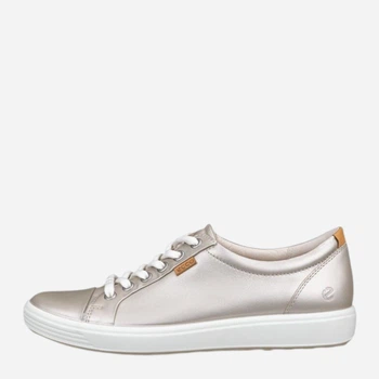 Жіночі кеди шкіряні низькі ECCO Soft 7 W Pure Gold Foil 43000361160 37 Золотисті (194891780568)