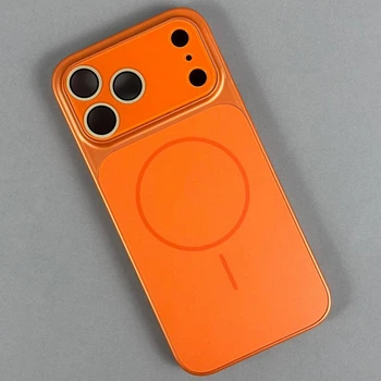 Чехол противоударный матовый c защитой камеры AG-Glass Case with MagSafe для iPhone 17 Pro Orange