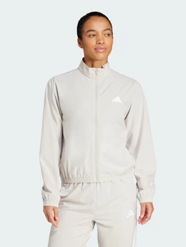 Спортивная ветровка для бега женская Adidas Train Essentials 3-Stripes Woven Warm-Up Jacket JE6173 M Wonder Alumina (4067891318375)