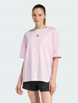Футболка бавовняна довга жіноча Adidas Soft Sports Graphic Tshirt JZ7906 L Clear Pink (4068816668995)