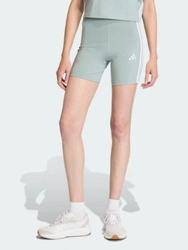 Велосипедки жіночі Adidas Essentials 3-Stripes High Waisted Biker Shorts KC5190 S Wonder Sage (4068805218385)