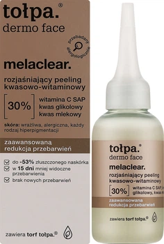 Освітлювальний пілінг для обличчя Tolpa Dermo Face Melaclear Brightening Acid-Vitamin Peeling Кислотно-вітамінний 50 мл (5903900965316)