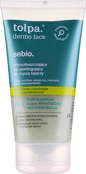 М'який гель-скраб для обличчя 3 в 1 Tolpa Dermo Face Sebio Micro Exfoliating Facial Cleansing Gel 3 in 1 З мікровідлущувальними ефектом 150 мл (5902719419973)