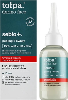 Пілінг для обличя Tolpa Dermo Face Sebio+ З AHA+LHA+PHA-кислотами 50 мл (5903900963879)