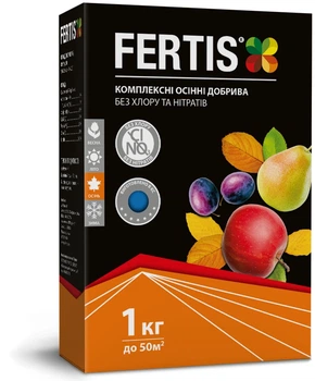 Осіннє добриво Fertis без хлору та нітратів 1 кг (10506866) 4770767316121/4779039690136