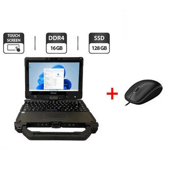 Защищенный нетбук-трансформер Getac V110 G3 / 11.6" (1366x768) IPS Touch / Intel Core i7-6500U (2 (4) ядра по 2.5 - 3.1 GHz) / 16 GB DDR4 / 128 GB SSD / Intel HD Graphics 520 / WebCam / Fingerprint / Две батареи б/у + Подарок Новая проводная мышь / USB