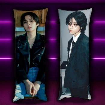 Подушка Дакимакура 150х50 см Ли Минхо Хан Джисон Han Jisung Стрей Кидс Ли Ноу Lee Know Stray Kids Подушка с наволочкой двусторонняя (0166493)