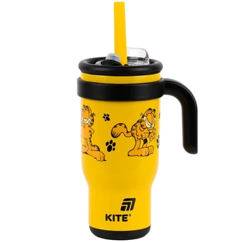 Термокружка з трубочкою Kite Garfield GF25-1266, 530мл