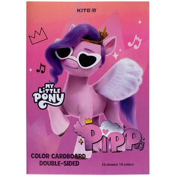 Картон кольоровий двосторонній Kite My Little Pony А4 10 аркушів LP24-255