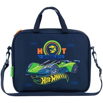 Шкільна текстильна сумка Kite Hot Wheels 27х34х7 см 6.5 л синя (HW26-589)