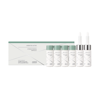 Ампулы против выпадения волос AMOS Professional Green Tea Active Strengthening Ampoule 6 х 20 мл