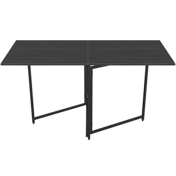 Стіл трансформер книга Панама Ferrum-decor 75x148x68 Чорний метал ДСП Сосна Кембра 16 мм (FRD-106826)