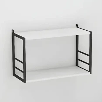 Книжная полка универсальная Ferrum-decor Стим 1 38x63x26 черный ДСП Белое 16мм (FRD-104085)