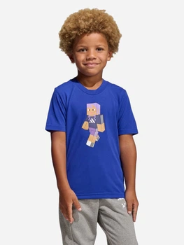 Детская футболка для мальчика Adidas Minecraft KA0249 134-140 см Semi lucid blue (4068821138841)