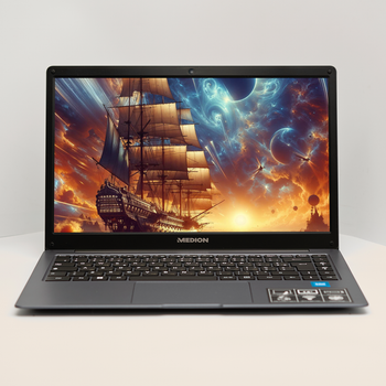Ноутбук 14" Medion (Lenovo Group) Akoya E14223 | 10-е покоління Intel Celeron N4120 | RAM DDR4 4 ГБ | eMMC 128 ГБ | Intel UHD Graphics 600 | Bluetooth 5.1 | Wi-Fi 5.0 | АКБ до 9 годин | Win11 (4996) - Уценка