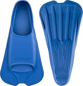 CAPAS XS Ласти для плавання, короткі силіконові, для тренувань, з мішечком, бірюзовий колір, унісекс