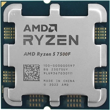 Процесор AMD Ryzen 5 7500F 6C/12T TRAY Socket AM5 3.7/5.0 GHz Boost 65 W (100-000000597)