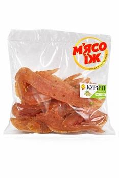 Курячі чипси "ФІСТАШКА" 500 г, джеркі, снеки, закуски до пива ТМ МʼЯСО.ЇЖ
