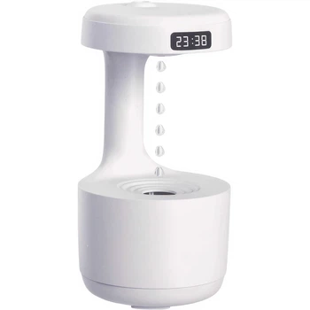 Зволожувач повітря 600 мл з LED-дисплеєм та годинником USB MLT Happy Life LZ599