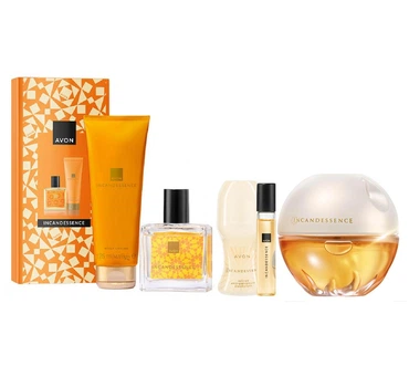 Подарунковий набір Avon Incandessence 5 в 1 для жінок — парфуми, спрей, кульковий дезодорант , парфумований набір