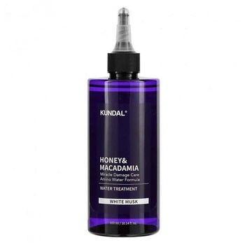 Рідка маска філер для волосся з медом та олією макадамії Kundal Honey & Macadamia Water Treatment White Musk 300 мл (8809693254071)