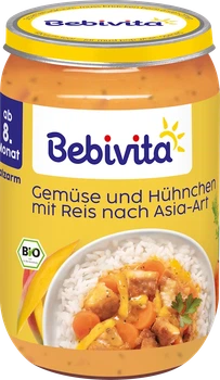 Готовий обід - Рис з овочами, куркою та манго, TM Bebivita, для дітей з 8 місяців, 220 грам
