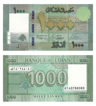 Банкнота 1000 ліврів Ліван 2016 рік UNC