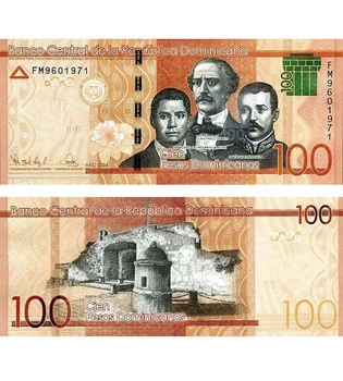 Банкнота 100 песо Домініканська республіка 2024 рік UNC