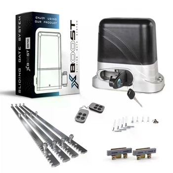 Комплект автоматики X-BOOST E600 Mini для відкатних воріт до 600 кг, двигун 250 Вт, швидкість 13 м/хв, з пультом та інтегрованим блоком управління, IP54